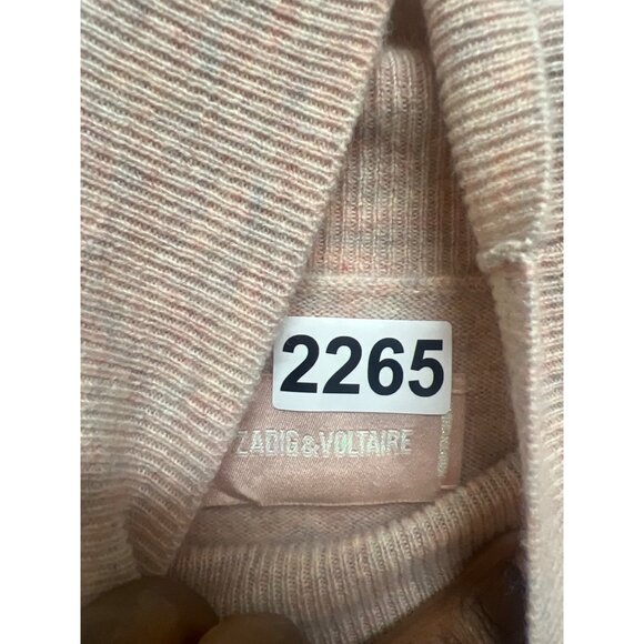 Zadig & Voltaire Womens Pink Star Turtleneck Cashmere Sweater Size S - Picture 9 of 9